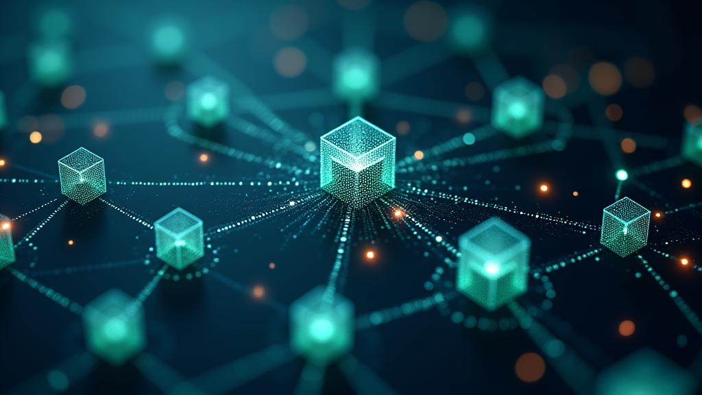 Visual network map illustrating interconnected blockchain networks with digital assets flowing seamlessly between them, representing cross-chain compatibility.