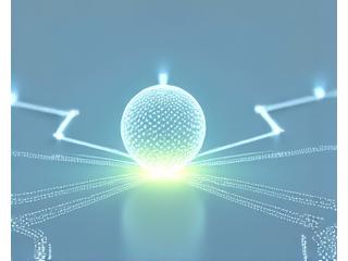 Illustration of a person grasping foundational blockchain concepts with simple geometric shapes and nodes.