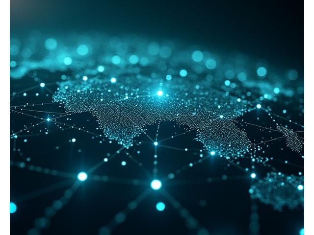 Complex network of interconnected blockchain nodes and different Layer-2 solutions, illustrating multi-chain interoperability.