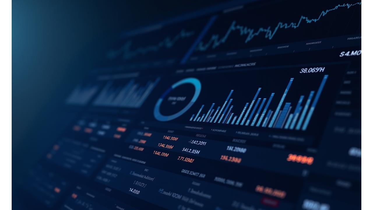 Financial dashboard displaying real-time crypto portfolio performance metrics with charts and graphs, representing on-chain asset management.