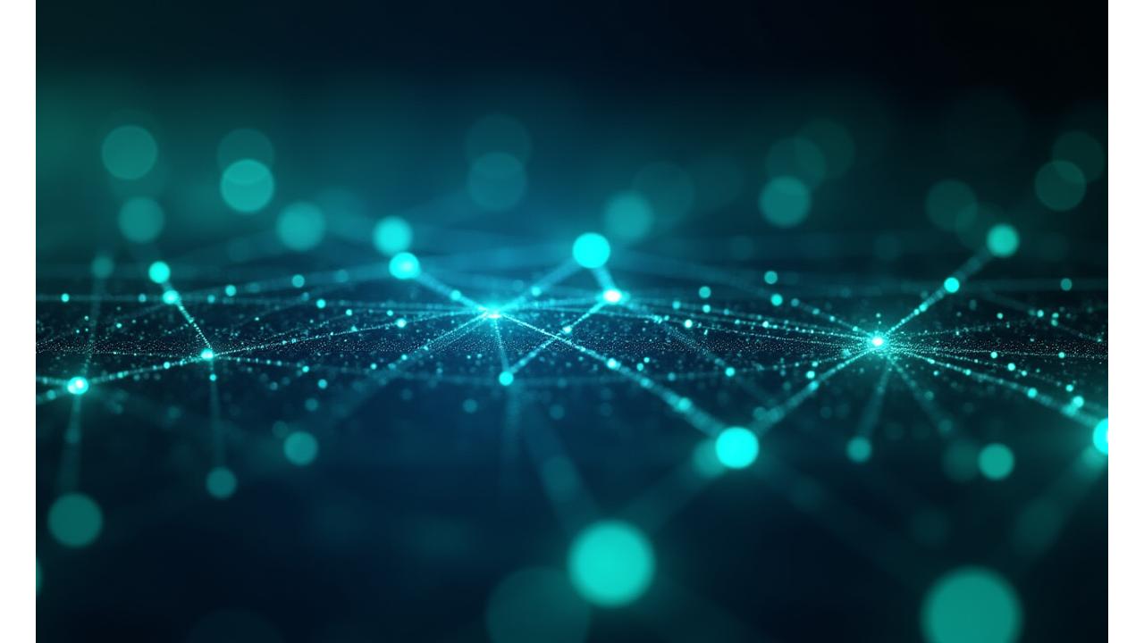 Complex network of secure connections and data locks, illustrating Verity Bloom's advanced security architecture.