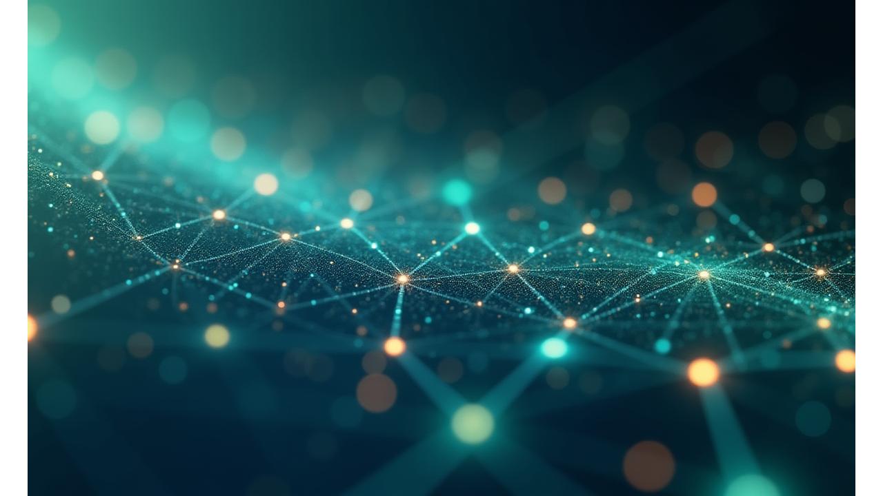 Dynamic visual representation of a token economy, showing interconnected nodes and value flow, with data overlays indicating growth metrics and decentralized network structure. Clean lines and subtle gradients consistent with Verity Bloom's brand aesthetic.